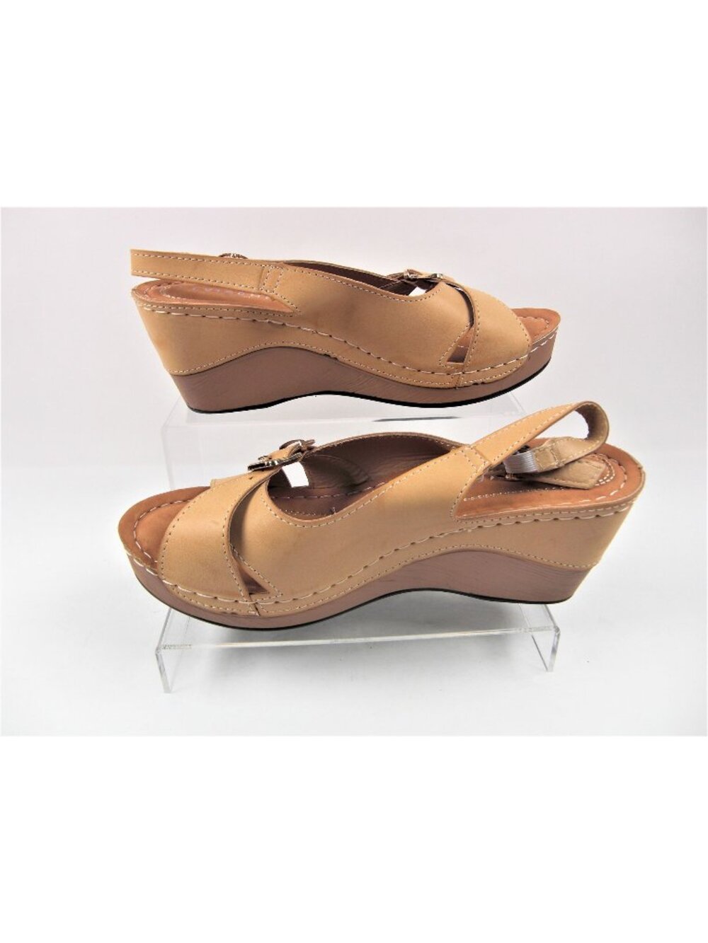 Dulce Women's Wedge Beige open toe sandals Shoes Size 10 new